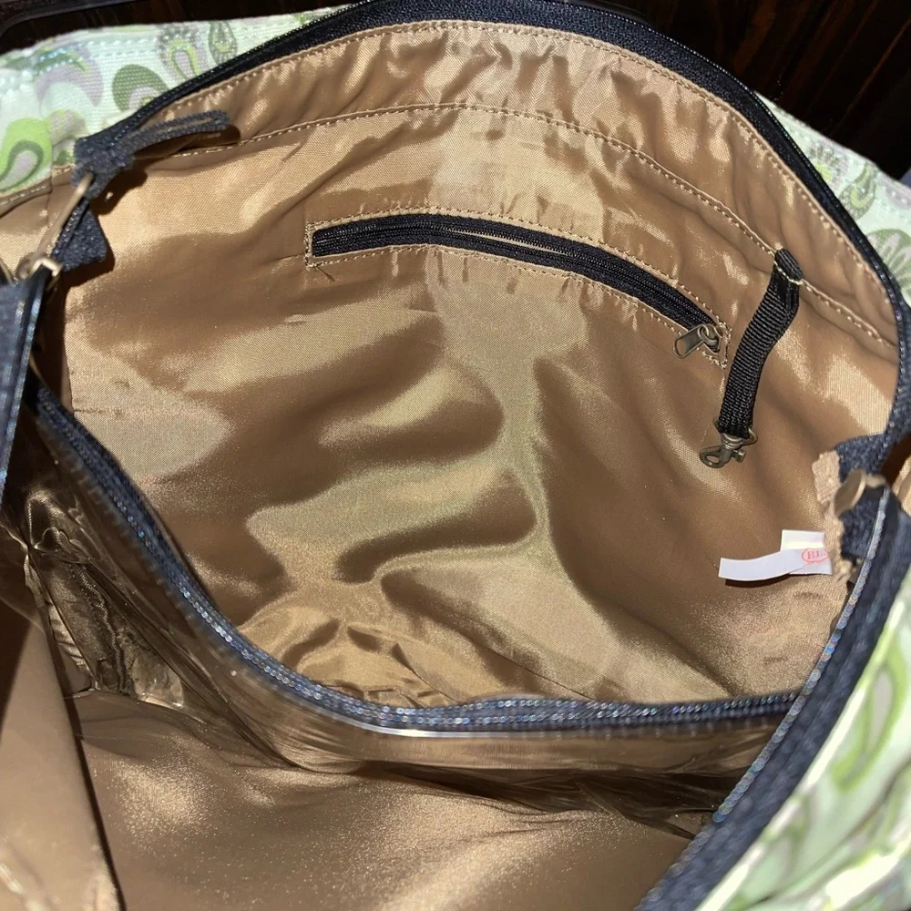 KAVU Paisley Canvas Tote Bag - Olive and Black Book Bag Teacher School - Picture 4 of 6